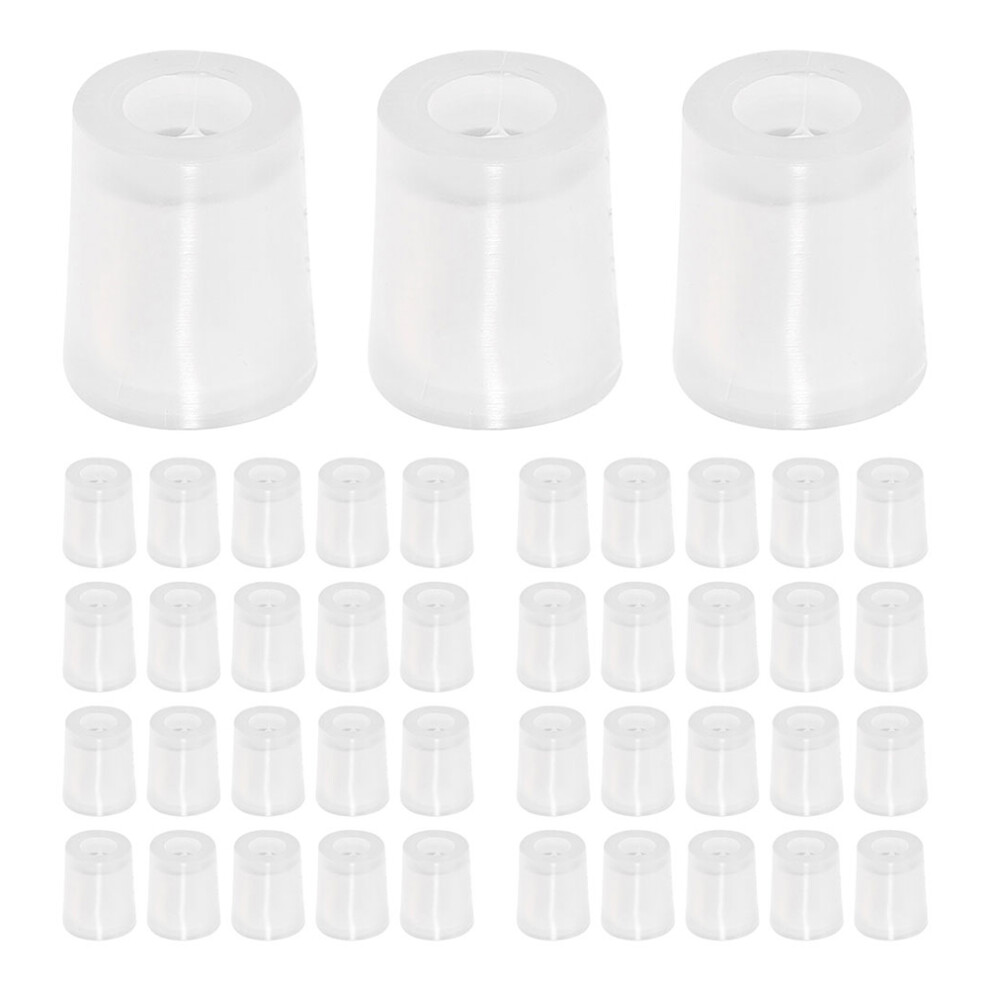 80pcs Bottle Durable Plastic Cylindrical Transparent For
