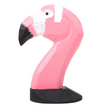 Unique Wooden Flamingo Glasses Holder Stand Artistic Desk Display
