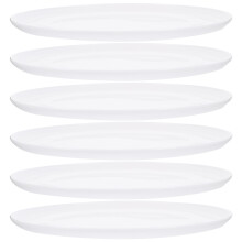 Raindrops 6 Pcs Planter Plates To Catch Water Trays Labels Pots White