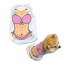 Summer Clothes Dog Vest Assorted Color Bikini Design Fashion