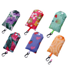 6pcs polyester foldable shopping bags, reusable grocery pouches