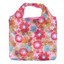 2Pcs Reusable Pink Oxford Shopping Tote Bag Eco-Friendly Storage Bag