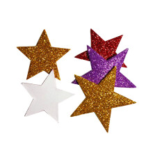 70pcs glitter star stickers self-adhesive eva for diy classroom decor