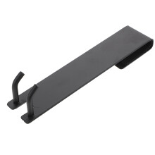 2Pcs Black Over Door Hooks Stainless Shower Towel Hangers for Bathroom