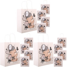 15Pcs Chic Paper Gift Bags for Party Decoration with Handles