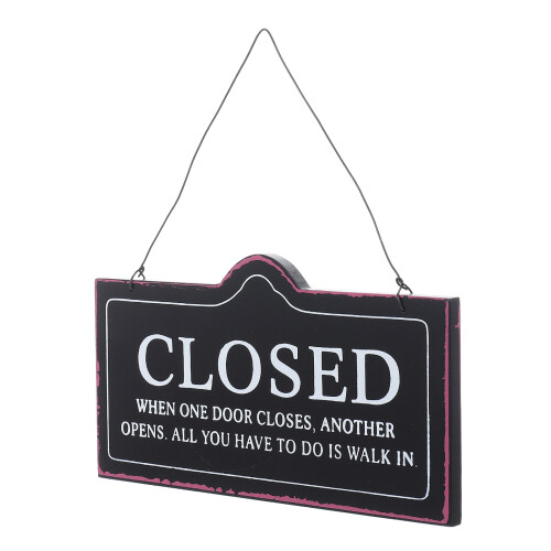 Simple Open Closed Flip Sign Wooden Square Accessory 1pcs