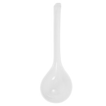 Bone China Ceramic Soup Ladle Large Handle Spoon for Asian Soups