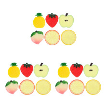 18Pcs Assorted Color Fake Fruit Slices PVC Decorative Kitchen Props