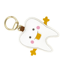 1White Cartoon Keychain with Locator Cover Pendant