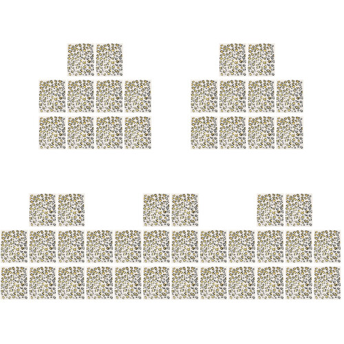 50Sheets Temporary Tattoos for Women Leopard Style Assorted
