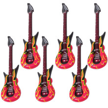 6Pcs Reusable PVC Inflatable Guitars Kids Playthings Party Favors