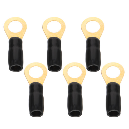 Wiring Connection Terminal Copper Black 6pcs 1.4x0.2x0.2in