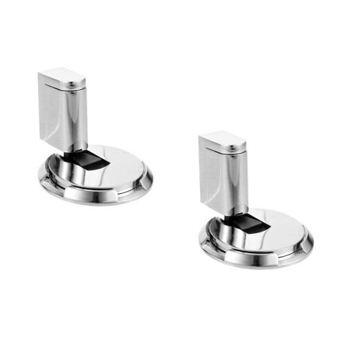 2Stk Sicherheits Türstopper Silber Metall Robust Für Und Büro 1
