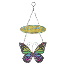 Welcome Sign Wall Hanging Butterfly Art Decoration Garden Butterflies