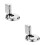 2Stk Sicherheits Türstopper Silber Metall Robust Für Und Büro 5