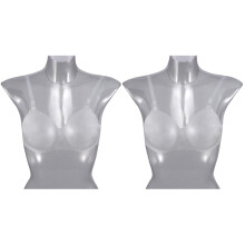 2Pcs White Perspective Bra Invisible Push Up Bra for Women Dress Wear