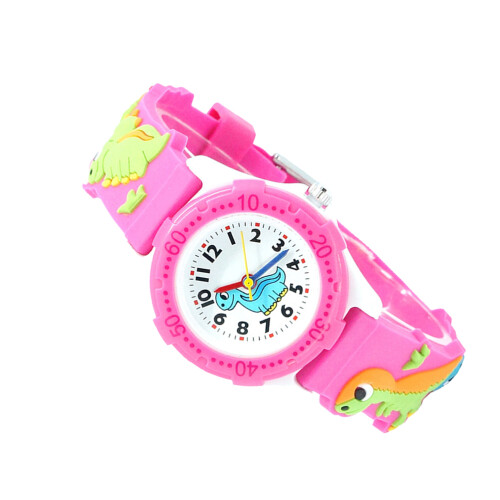 1 Quartz Enfants Rose Plastique Waterproof Ajustable