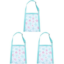3Pcs Shell Mesh Bag Beach Storage Bag with Adjustable Strap