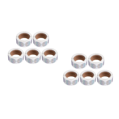 10Rolls Strong Adhesive Multi-Colored Round Thank You Label Stickers
