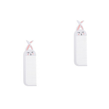 2 Pcs Cartoon Carrot Small Comb Lovely Compact Metal Comb Hair Comb