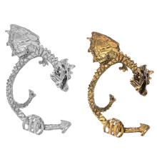2Pcs Retro Alloy Ear Wrap Earrings Dragon Design Ear Climber Jewelry