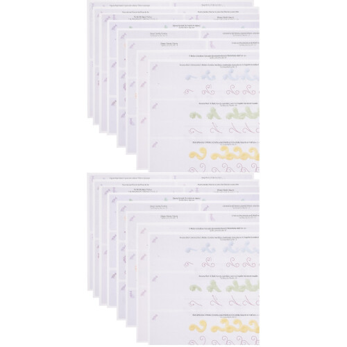 24Sheet Reusable Cake Decor Piping Drawings Assorted Color Paper Tool
