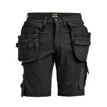 (34R, Black) Jobman Mens Craftsman 4 Way Stretch Shorts