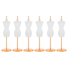 18Pcs Mini Doll Dress Mannequin Stands White Plastic for Home Decor