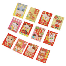 60Pcs Colorful Ox Year Red Packets Paper Money Pouches for Gift Giving