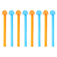 8Pcs Plastic Bird Perch Stand Assorted Colors Durable Parrot Cage Toy