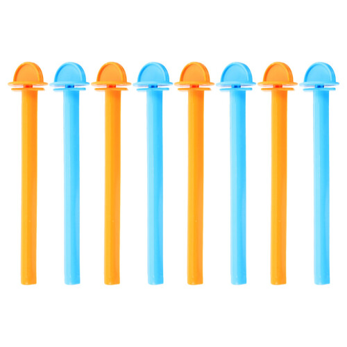 8Pcs Plastic Bird Perch Stand Assorted Colors Durable Parrot Cage Toy