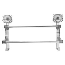 Stainless Steel Grey Bathroom Towel Rack Wall Mounted Lightweight