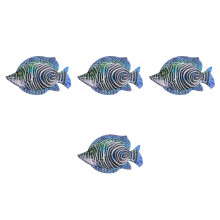 4 Pcs Wrought Fish Pendant Nautical Wall Decor Ornaments