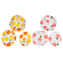 6Pcs Washable Elastic Bowl Covers Fabric Food Protection Kitchen Use