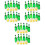 6Ensembles Miniatures Bouteilles Vert Résine Photo Décor Maison 2