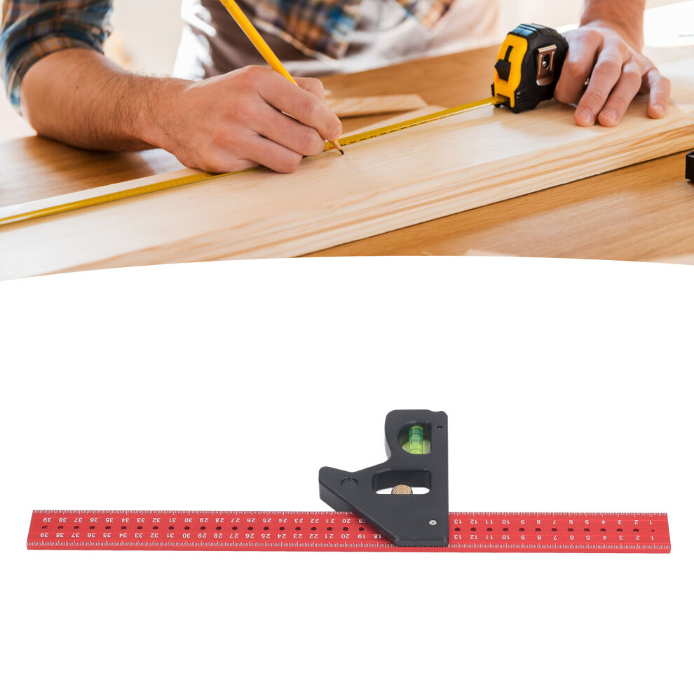 Versatile 40cm Aluminium Ruler 90/45