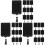 30Pcs Multi-Function Black Price Tag Stands with Clips for Stores 1