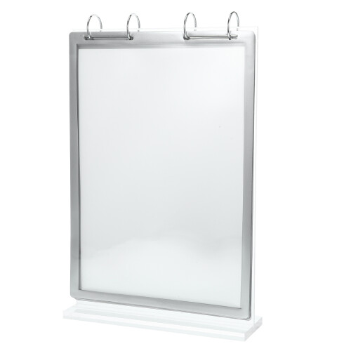 Transparent Acrylic Display Stand Flip Page Menu Sign Holder