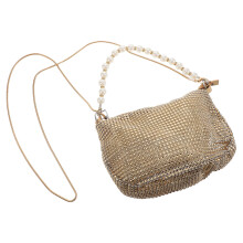 1PVC Gouden Schoudertas Vrouwen Modieuze Parel Clutch Party