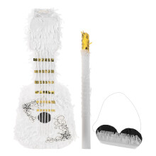 1Set Unique White Violin Paper Pinata Party Game Candy Container