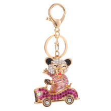1Bear Pink Zinc Alloy Cartoon Bear Keychain Backpack Hanging Decor