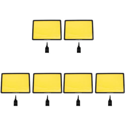 6Pièces Support Prix Supermarché PVC Effaçable ABS Robuste Coloré 1