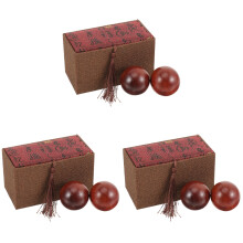 3Ensembles Boules En Bois Clair Pour Massage Exercice Main