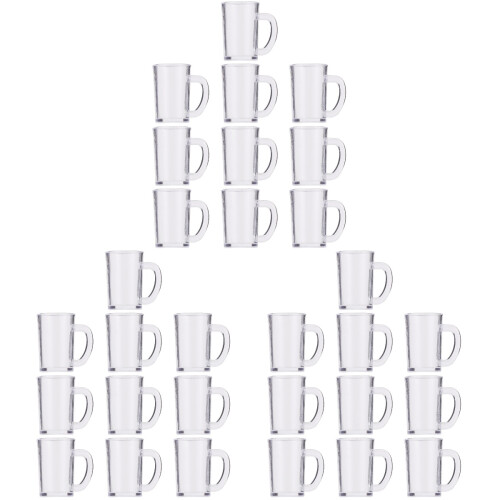 30Pcs Mini Beer Mug Models Resin Tiny House Cup Decorations