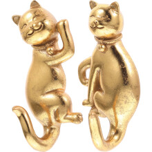 1Set Goldene Tierform Haftwallhaken Resine Küchen- & Badezimmerschmuck