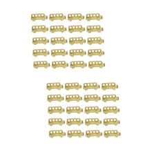 40Pièces Ornements Bois Bus Khaki Pour DIY Décoration