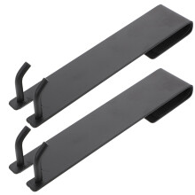 4Pcs Black Frameless Glass Shower Door Hanger Punch Free Storage Hooks