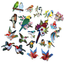 20Pcs Assorted Color Bird Embroidery Sewing Patches for Clothes Repair