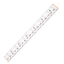 Pink Canvas Growth Chart for Kids Wall Hanging Ruler Baby Height