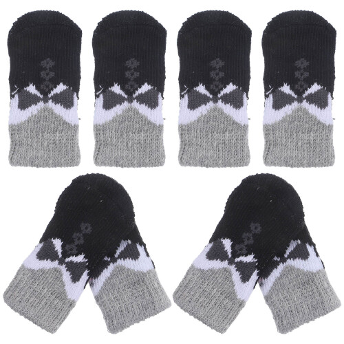 8Stk Strapazierfähige Polyester Hundesocken Mit Antirutsch Sohle